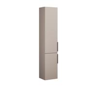 burgbad Eqio armario alto 2 puertas, 1 cajón interior, bisagra a la izquierda, 1760x350x320mm, HSBA035LF6583G0252, Color: Gris claro mate / Gris claro mate, tirador negro mate G0252