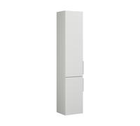 burgbad Eqio armario alto 2 puertas, bisagra izquierda, 1760x350x320mm, HSFB035LF2009G0146, Color: Blanco brillo intenso / Blanco brillo intenso, tirador cromado G0146