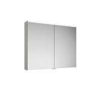 burgbad Eqio armario con espejo con luz LED superior, 2 puertas, 1000x800x170mm, SPGS100F2009, Cuerpo: Blanco brillo intenso
