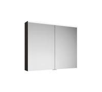 burgbad Eqio armario con espejo con luz LED superior, 2 puertas, 1000x800x170mm, SPGS100F2010, Cuerpo: Gris alto brillo