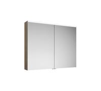 burgbad Eqio armario con espejo con luz LED superior, 2 puertas, 1000x800x170mm, SPGS100F3180, Cuerpo: Roble Decor Cachemira