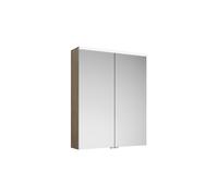 burgbad Eqio armario con espejo con luz LED superior, 2 puertas, 650x800x170mm, SPGS065F3180, Cuerpo: Roble Decor Cachemira
