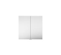 burgbad Eqio armario con espejo con luz LED superior, 2 puertas, 800x800x170mm, SPGS080F6584, Cuerpo: Gris oscuro mate