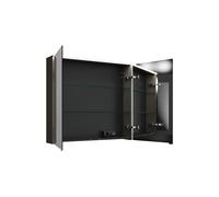 burgbad Eqio armario con espejo con luz LED superior, 2 puertas, 900x800x170mm, SPGS090F2010, Cuerpo: Gris alto brillo