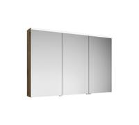 burgbad Eqio armario con espejo con luz LED superior, 3 puertas, bisagra central izquierda, 1200x800x170mm, SPGS120RF5662, Cuerpo: Decoración urbana en roble