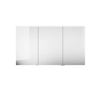 burgbad Eqio armario con espejo con luz LED superior, 3 puertas, bisagra central izquierda, 1400x800x170mm, SPGS140RF6584, Cuerpo: Gris oscuro mate