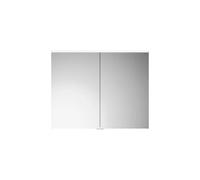 burgbad Eqio armario con espejo con luz LED superior e iluminación de lavabo, 2 puertas, 1000x800x170mm, SPGT100F2009, Cuerpo: Blanco brillo intenso