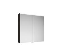 burgbad Eqio armario con espejo con luz LED superior e iluminación de lavabo, 2 puertas, 800x800x170mm, SPGT080F2010, Cuerpo: Gris alto brillo