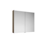 burgbad Eqio armario con espejo con luz LED superior e iluminación de lavabo, 2 puertas, 900x800x170mm, SPGT090F3180, Cuerpo: Roble Decor Cachemira