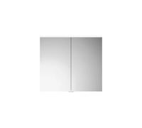 burgbad Eqio armario con espejo con luz LED superior e iluminación de lavabo, 2 puertas, 900x800x170mm, SPGT090F2009, Cuerpo: Blanco brillo intenso