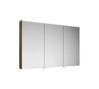 burgbad Eqio armario con espejos con luz LED superior, 3 puertas, bisagra central izquierda, 1200x800x170mm, SPGS120LF5662, Cuerpo: Decoración urbana en roble