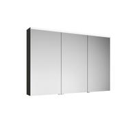 burgbad Eqio armario con espejos con luz LED superior, 3 puertas, bisagra central izquierda, 1200x800x170mm, SPGS120LF2010, Cuerpo: Gris alto brillo
