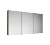 burgbad Eqio armario con espejos con luz LED superior e iluminación de lavabo, 3 puertas, bisagra central derecha, 1400x800x170mm, SPGT140RF5662, Cuerpo: Decoración urbana en roble