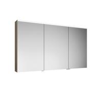burgbad Eqio armario con espejos con luz LED superior e iluminación de lavabo, 3 puertas, bisagra central derecha, 1400x800x170mm, SPGT140RF3180, Cuerpo: Roble Decor Cachemira