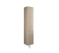 burgbad Iveo Armario alto HSIE035, bisagra izquierda, 2 puertas, anchura: 350mm, HSIE035LF2747G0161, Color: Roble Decoración Cachemira / Roble Decoración Cachemira, empuñadura vertical Blanco G0161