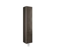 burgbad Iveo Armario alto HSIE035, bisagra izquierda, 2 puertas, anchura: 350mm, HSIE035LF2748G0161, Color: Castaño Decoración Trufa / Castaño Decoración Trufa, empuñadura vertical Blanco G0161