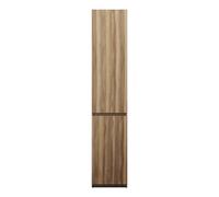 burgbad Lin20 armario alto con 2 puertas, bisagra a la izquierda, 400x345x2000mm, HSPJ040LF5357, Color: Ceniza Dekor Cappuccino
