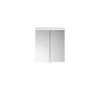 burgbad Lin20 armario con espejo iluminación LED, 2 puertas, 600x700x170mm, SPQK060F5395, Color: Painel traseiro azul gelo mate / cinzento antracite