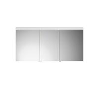 burgbad Lin20 armario con espejo iluminación LED, 3 puertas, tope central derecho, 1400x700x170mm, SPQK140LF5353, Color: Decoración urbana de roble