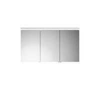 burgbad Lin20 armario con espejo iluminación LED, 3 puertas, tope central puerta izquierda 1200x700x170mm, SPQK120RF5375, Color: Branco mate