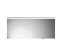 burgbad Lin20 armario con espejo iluminación LED, 4 puertas, 1600x700x170mm, SPQK160F5363, Color: Blanco alto brillo