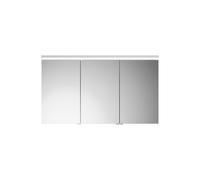 burgbad Lin20 armario con espejo iluminación LED incluida iluminación LED para lavabo, 3 puertas, tope central puerta izquierda, 1200x700x170mm, SPQL120RF5357, Color: Ceniza Dekor Cappuccino