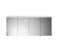 burgbad Lin20 armario con espejo iluminación LED incluida iluminación LED para lavabo, 4 puertas, 1600x700x170mm, SPQL160F5395, Color: Painel traseiro azul gelo mate / cinzento antracite