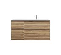 burgbad Lin20 Lavabo bajo para lavabo blanco brillante a ras con mueble bajo para lavabo, 4 extraíbles 2 tamaños diferentes, 1220x495x612mm, SGIJ122RF5357C0001, Color: Ceniza Dekor Cappuccino