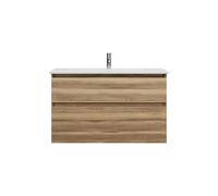 burgbad Lin20 lavabo bajo para lavabo blanco brillante con mueble bajo para lavabo, 2 extraíbles, 1030x495x622mm, SGHF103F5357C0001, Color: Ceniza Dekor Cappuccino