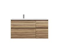 burgbad Lin20 Lavabo bajo para lavabo, blanco mate, a ras de la izquierda, incluye mueble bajo, 4 extraíbles, 2 tamaños diferentes, 1220x495x612mm, SGIJ122LF5357C0037, Color: Ceniza Dekor Cappuccino