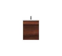 burgbad Lin20 Lavabo bajo para lavabo blanco mate con mueble bajo para lavabo, 1 panel, 1 cajón, 520x365x612mm, SGQZ052F5359C0037, Color: Decoración de roble oxidado