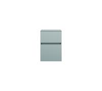 burgbad Lin20 mueble bajo lavabo, 2 extraíbles, 400x407x580mm, USIT040F5395, Color: Painel traseiro azul gelo mate / cinzento antracite