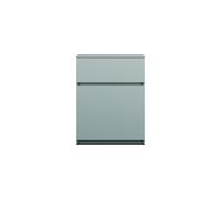 burgbad Lin20 mueble bajo lavabo, 2 extraíbles, 600x357x780mm, USJG060F5395, Color: Painel traseiro azul gelo mate / cinzento antracite