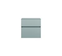 burgbad Lin20 mueble bajo lavabo, 2 extraíbles, 600x487x580mm, USIS060F5395, Color: Painel traseiro azul gelo mate / cinzento antracite