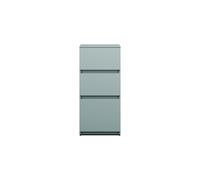 burgbad Lin20 mueble bajo lavabo, 3 extraíbles, 400x357x870mm, USIX040F5395, Color: Painel traseiro azul gelo mate / cinzento antracite