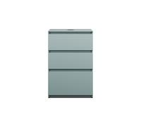 burgbad Lin20 mueble bajo para lavabo con consola, 3 extraíbles, 602x487x900mm, WWYJ060F5395, Color: Painel traseiro azul gelo mate / cinzento antracite