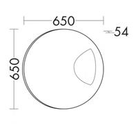 burgbad Sinea Espejo iluminado para baño de visitas, luz derecha, anchura 650 mm, LS0651RK0074, Cuerpo: Decoración Roble Oscuro
