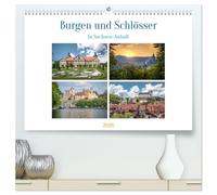 Burgen und Schlösser (hochwertiger Premium Wandkalender 2026 DIN A2 quer), Kunstdruck in Hochglanz: Sachsen-Anhalt hat eine reiche Geschichte und ist ... die eine besondere Faszination ausstrahlen.