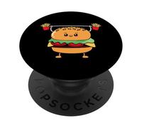 Burger Fries Burger Fast Food Restaurant Foodie Burger Lover PopSockets PopGrip Intercambiable