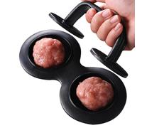 Burger Press | Double Hole Stuffed Patty Molds Kit | Non Stick Meat Mold R