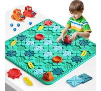 burgkidz Juegos de Mesa Stem Juguetes Logica Ninos, Gran Tamaño 56 x 56CM Gran Tablero Laberinto Lógico Rompecabezas para Multijugador y Familia, Regalos de Cumpleaños Educativos 4 5 6 7 8 años