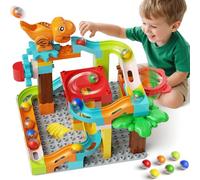 burgkidz Pista Canicas, Juego de Circuito de Canicas 90 Piezas Marble Bloques de Construcción, Juguetes Laberinto de Canicas Creativo Regalo Educativos para niños 3+ años