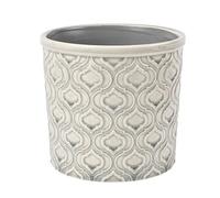 Burgon & Ball - Maceta de cerámica para interiores, tamaño pequeño y grande Gris (Venetian Grey), grande