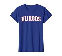 Burgos Recuerdo de la Ciudad de españa Burgos Camiseta, Mujer, Azul Real, L