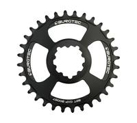 Burgtec Plato Thick Thin con desplazamiento de 3 mm para SRAM 3-Bolt amarillo