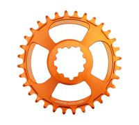 Burgtec Plato Thick Thin con desplazamiento de 3 mm para SRAM 3-Bolt naranja