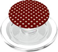 Burgundy and Beige Polka Dots Classic Polkadots Aesthetic PopSockets PopGrip para MagSafe