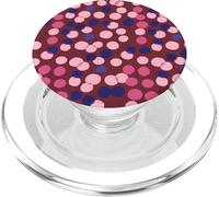 Burgundy and Pink Polka Dot Fun Pattern PopSockets PopGrip para MagSafe