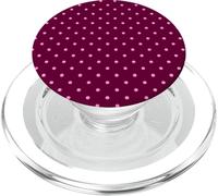 Burgundy and Pink Polka Dots Tiny Polkadots Aesthetic PopSockets PopGrip para MagSafe