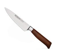 Burgvogel Solingen, Natura Line, Cuchillo de Cocinero, Mango de Madera, Acabado Satinado Rojo, Forjado, 15 cm, Cuchillo de Cocina Muy Afilado, Inoxidable, Made in Germany